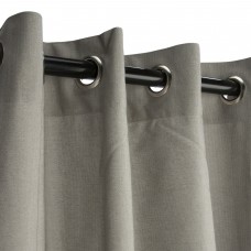 Sunbrella Spectrum Dove Outdoor Curtain with Nickel Plated Grommets 50 in. x 96 in.   